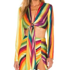 RONNY KOBO AVIANNA TOP IN MULTI RAINBOW